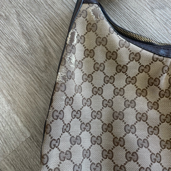 Authentic Gucci canvas pre loved hobo bag. - Picture 6 of 11